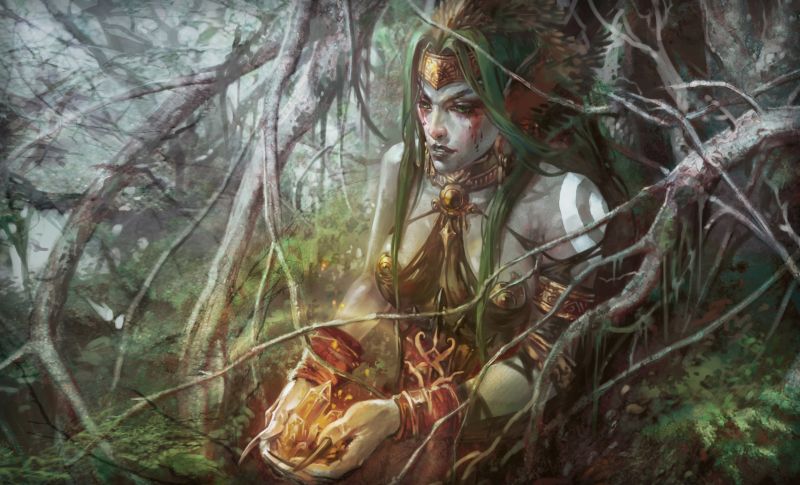 les, fantasy umění, džungle, mytologie, deštný prales, bažina les, fantasy umění, džungle, mytologie, deštný prales, bažina