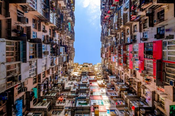 lines,hongkong,living,apartments,wideangle,structure