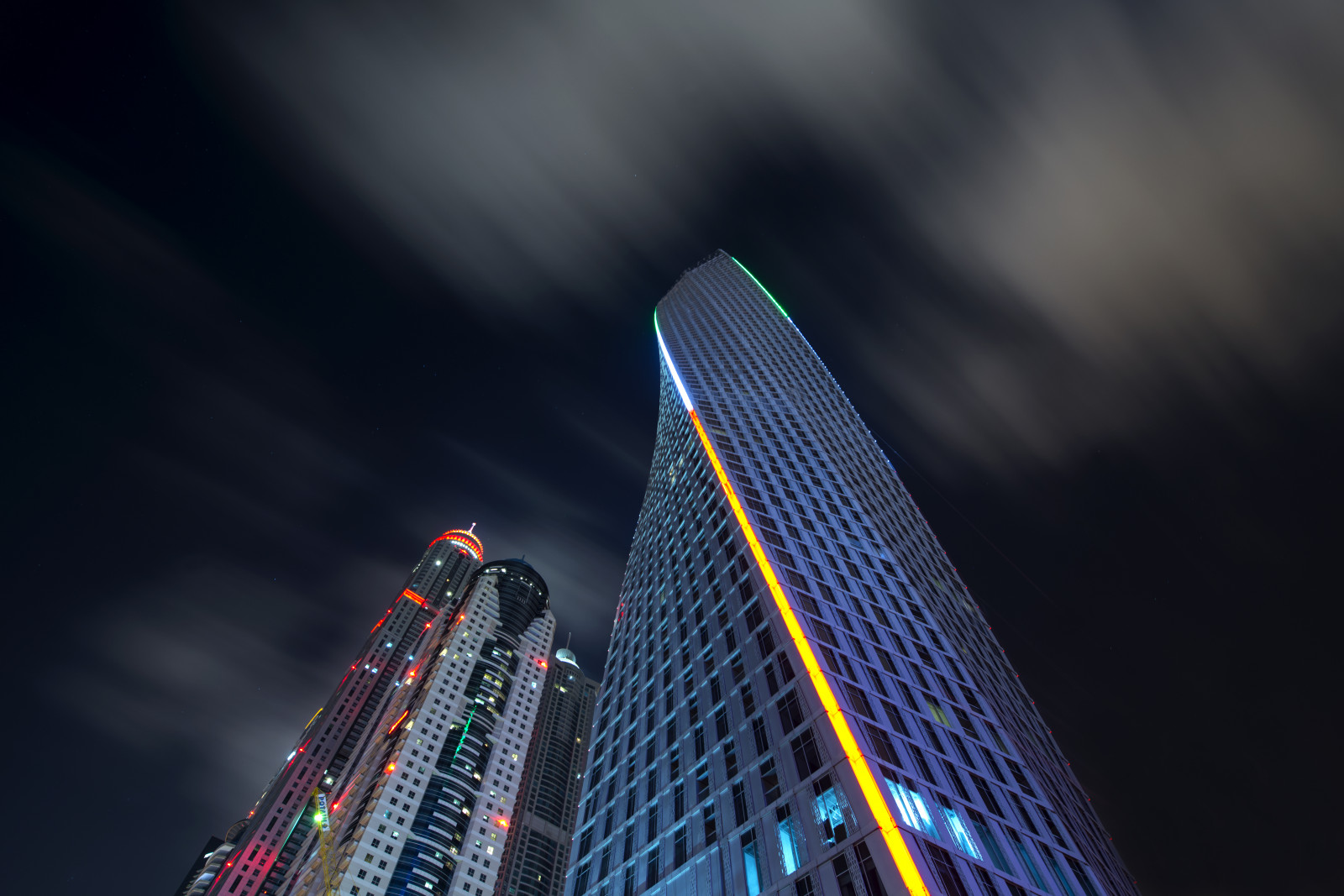 longexposure, nebe, mraky, Marina, Nikon, dubaj, uae, 1424, Cayantower
