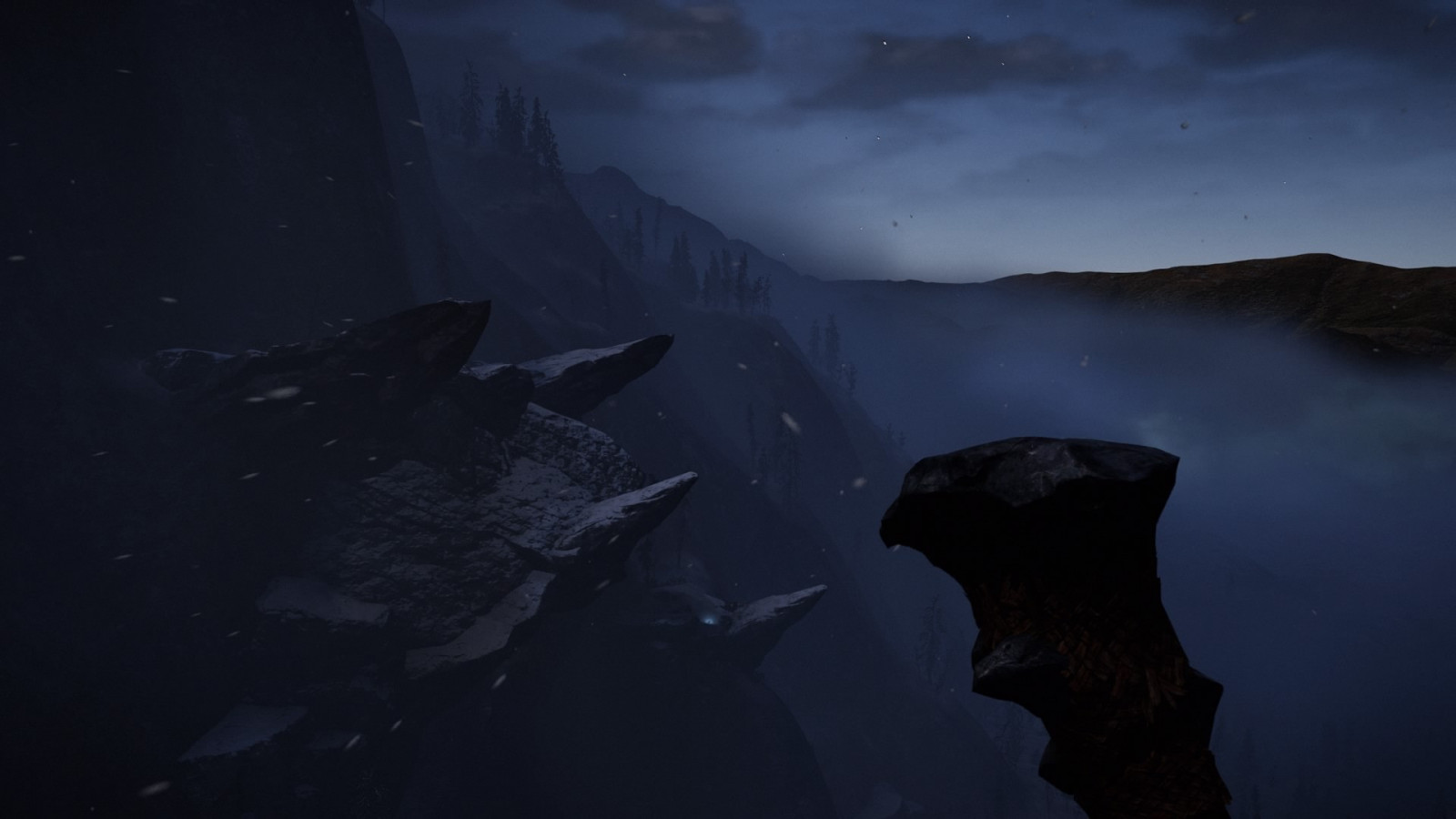 กลางคืน, การสะท้อน, น้ำแข็ง, แสงจันทร์, เพลย์สเตชั่น 4, Far Cry, ห่างไกลปฐม, ภูมิประเทศ, ความมืด, ภาพหน้าจอ, ปรากฏการณ์บรรยากาศ, วอลล์เปเปอร์คอมพิวเตอร์, ปรากฏการณ์ทางธรณีวิทยา