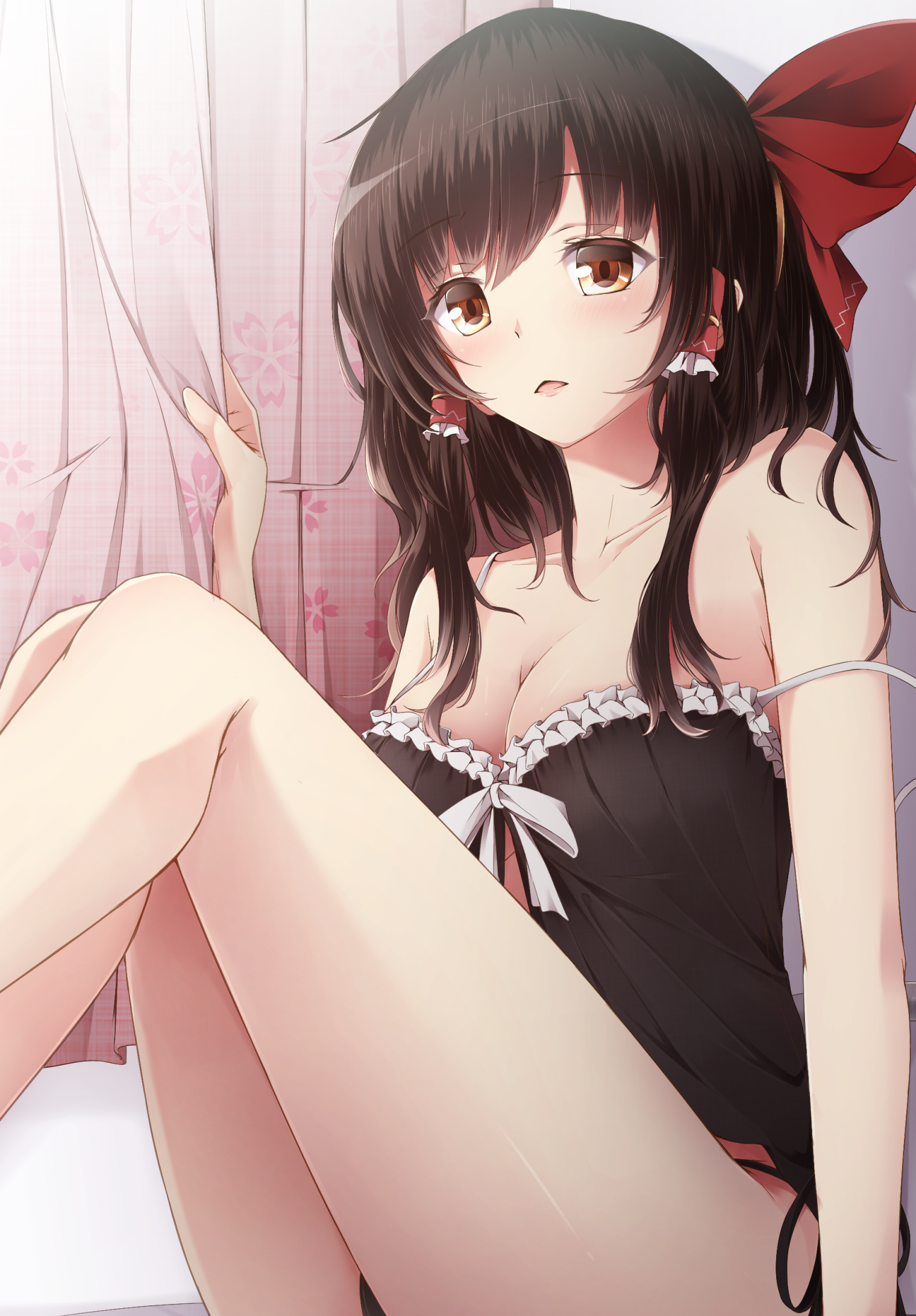 Hakurei Reimu, Touhou, Červená stuha, stuha, spodní prádlo, anime dívky