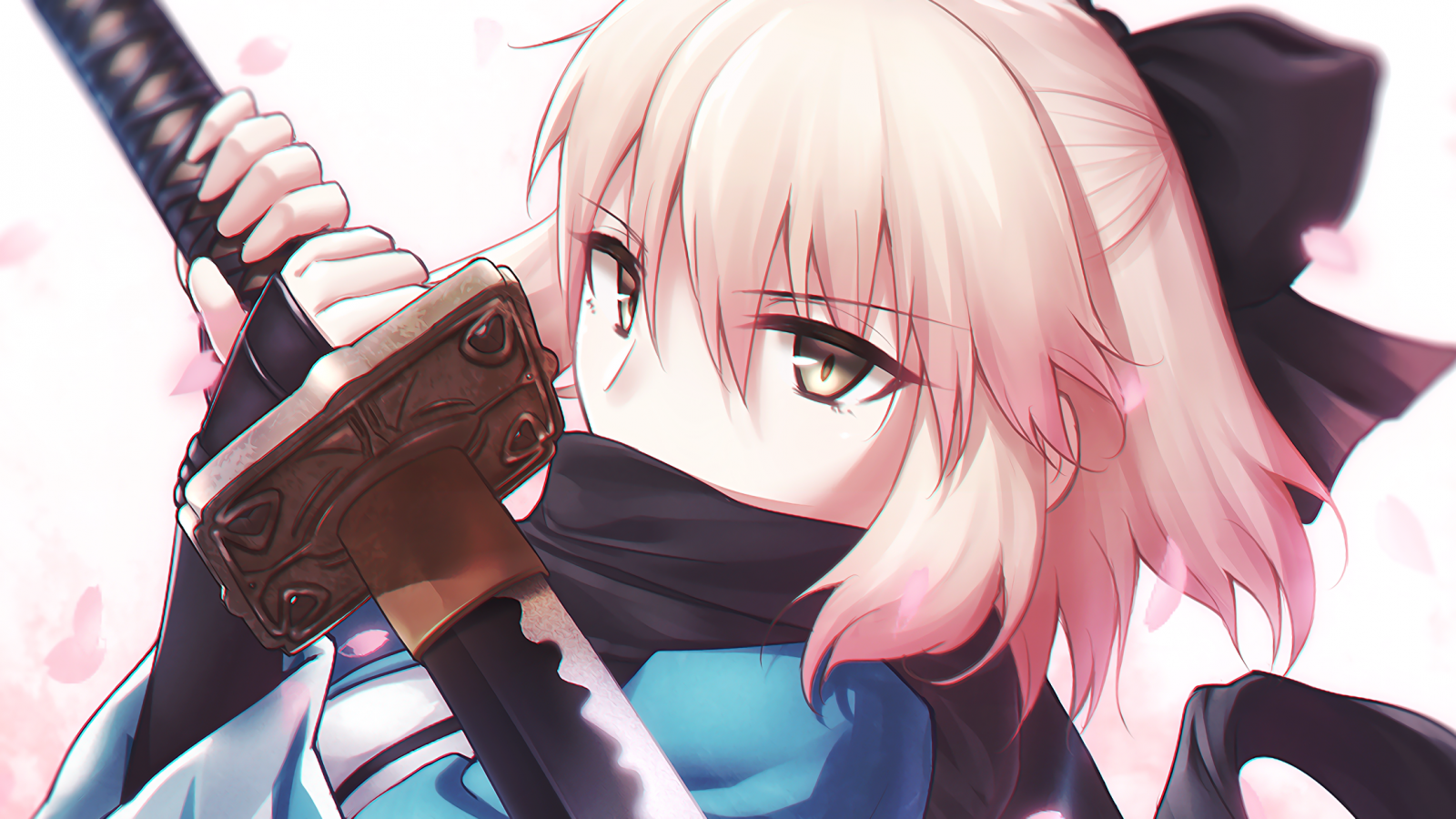 anime, kunstværk, sort hår, Fate Series, Sakura Sabre, tøj, kostume, mangaka