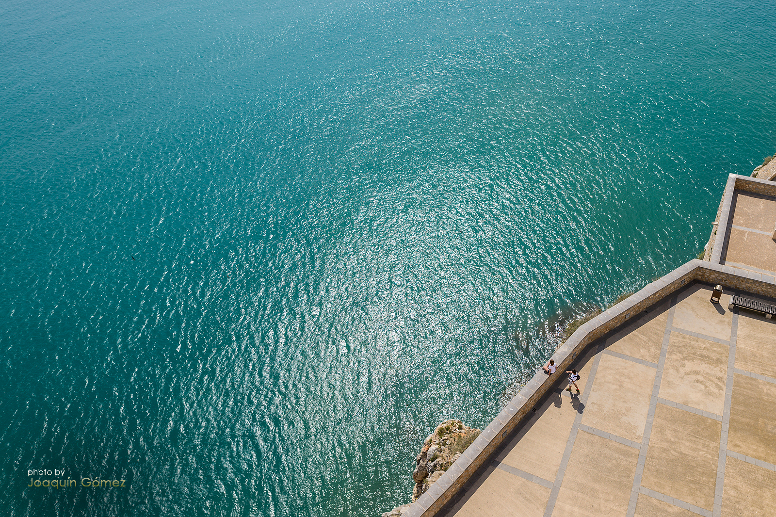 castellon, Valenciancommunity, Španělsko, hrad, moře, středozemský, modrý, azur, odrazy, okraj, lidé, Slunný, pobřeží, pobřeží, Litoral, světlo, barvy, goldenspiral, složení, voda, vlny, textura, úhel pohledu, Sigma2014art, Penyiscola, tyrkysový, skály, Unpointquatre