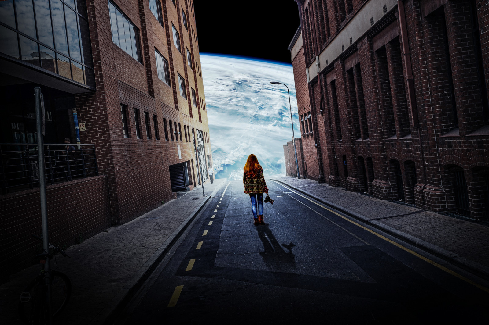 stěna, světla, Ztracený, svět, manipulaci s fotografiemi, Photoshop