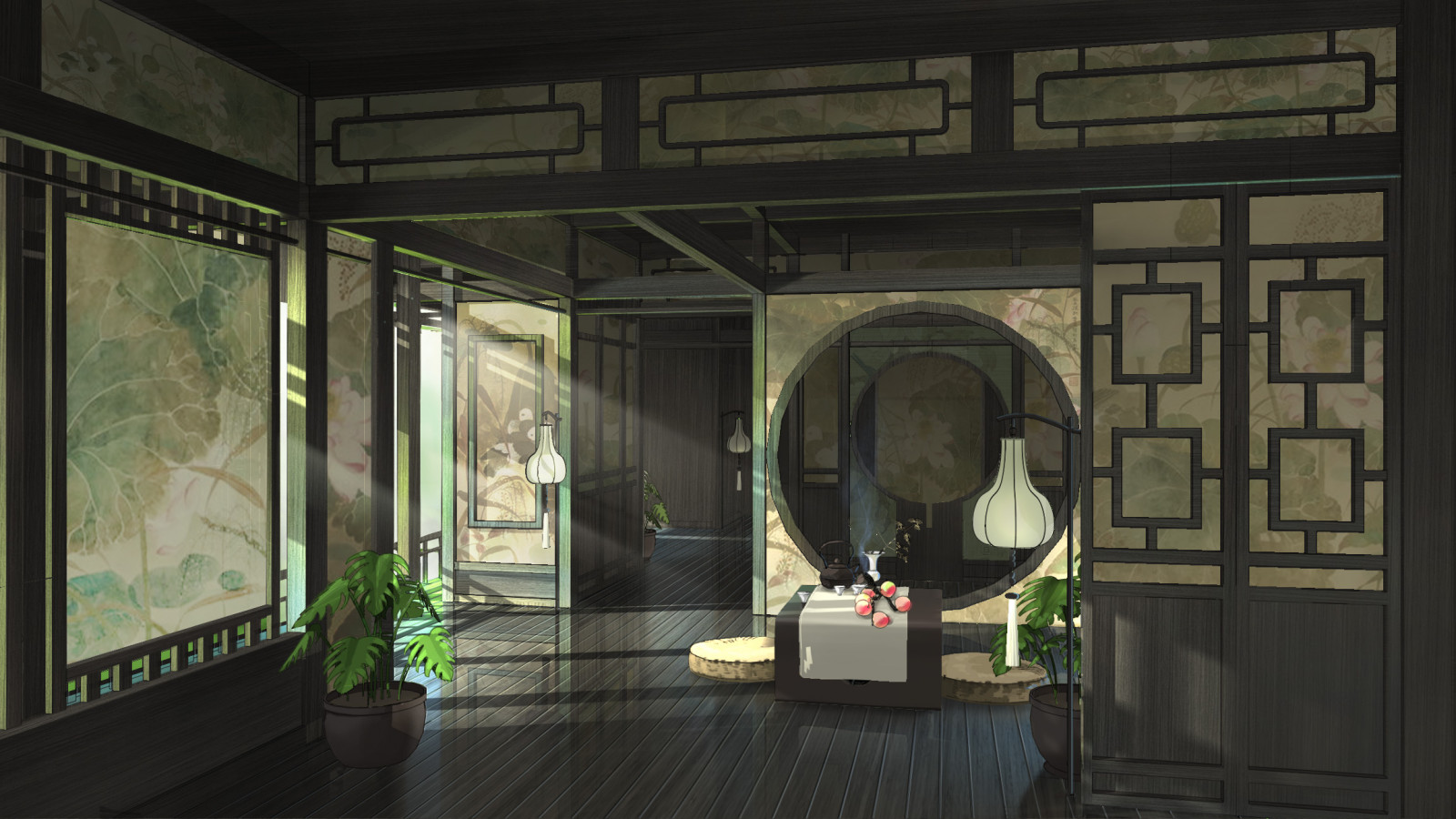 anime, 2D, umělecká díla, moescape, krajina, digitální umění