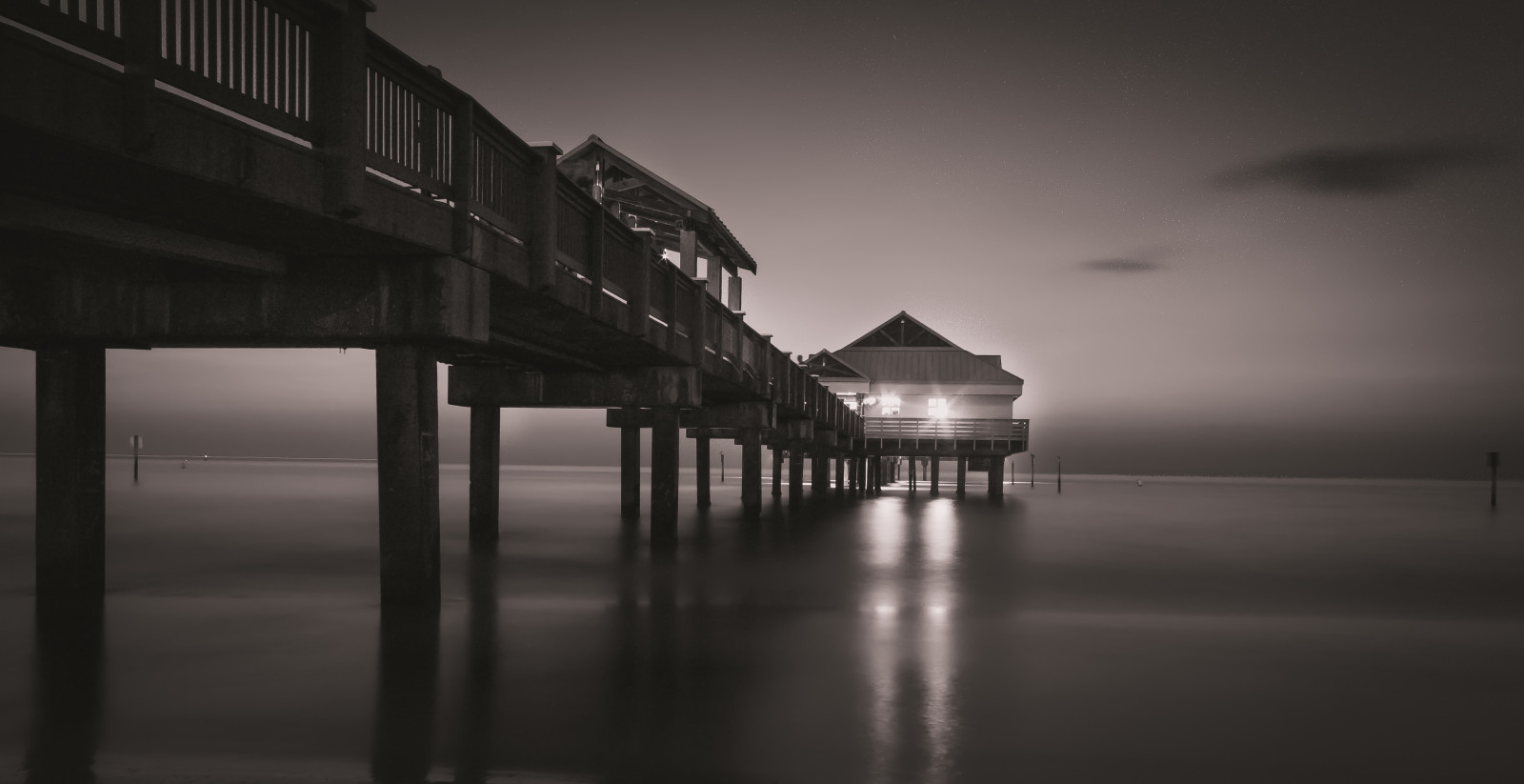 Wallpaper night, water, reflection, sky, sunrise, calm, evening