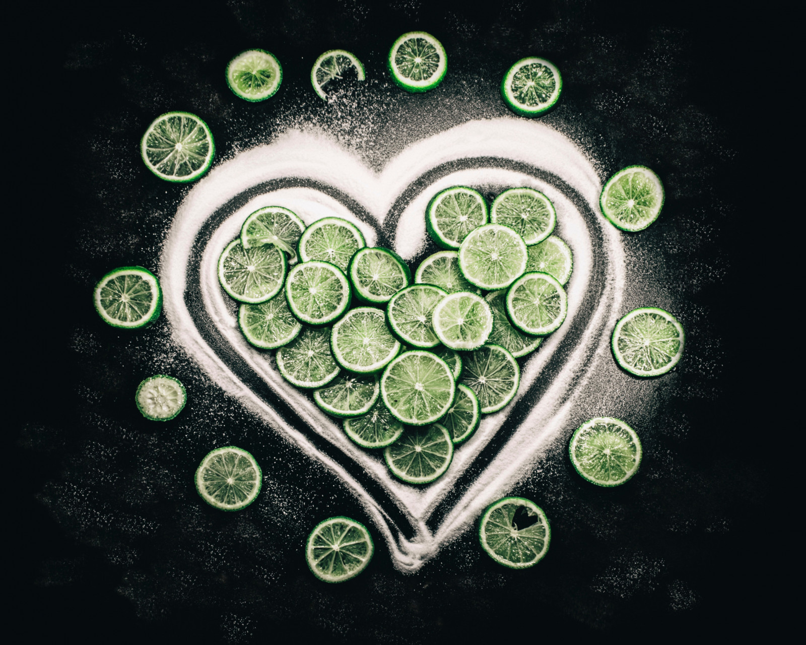 Wallpaper heart, limes, fruit, citrus 4138x3311 wallpaperUp