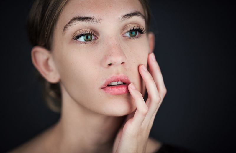 tvář, ženy, model, portrét, fotografování, Červené tvář, ženy, model, portrét, fotografování, Červené