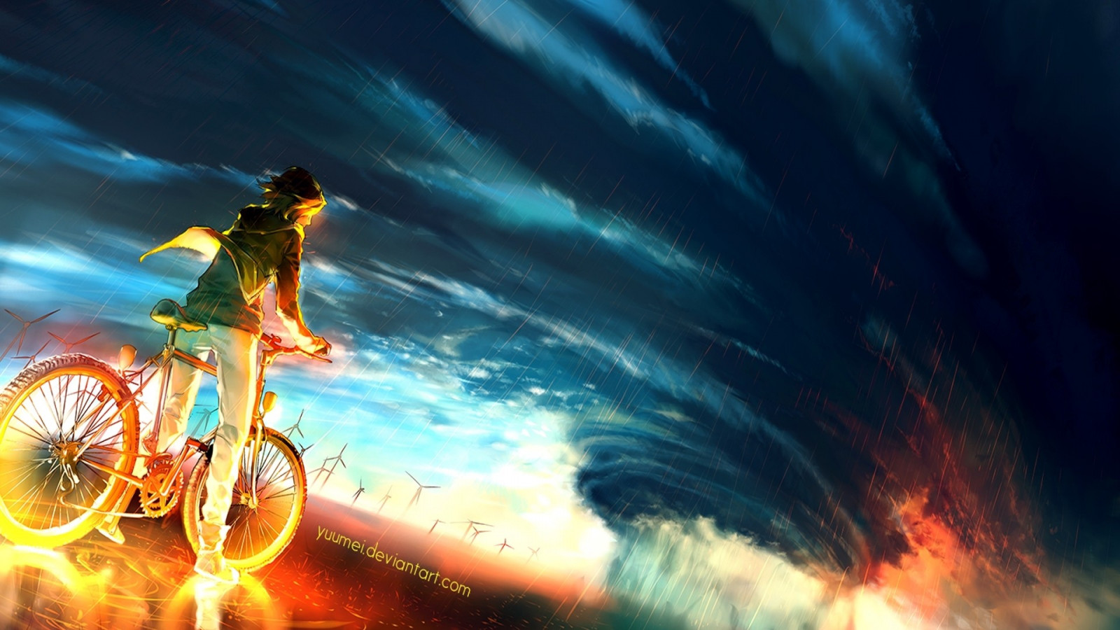 sinar matahari, malam, karya seni, Yuumei, screenshot, 1920x1080 px, wallpaper komputer, efek khusus, olahraga ekstrim