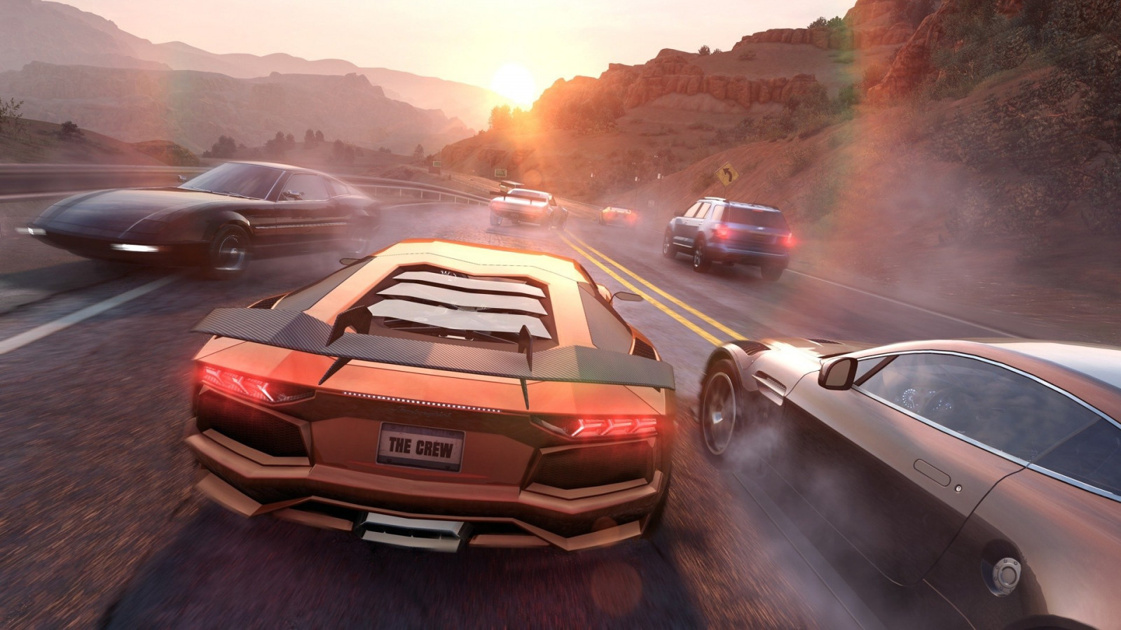 デスクトップ壁紙 ビデオゲーム, ランボルギーニ, ランボルギーニAventador, Ubisoft, 乗組員, スポーツカー, レース, 運転, スーパーカー, スクリーンショット