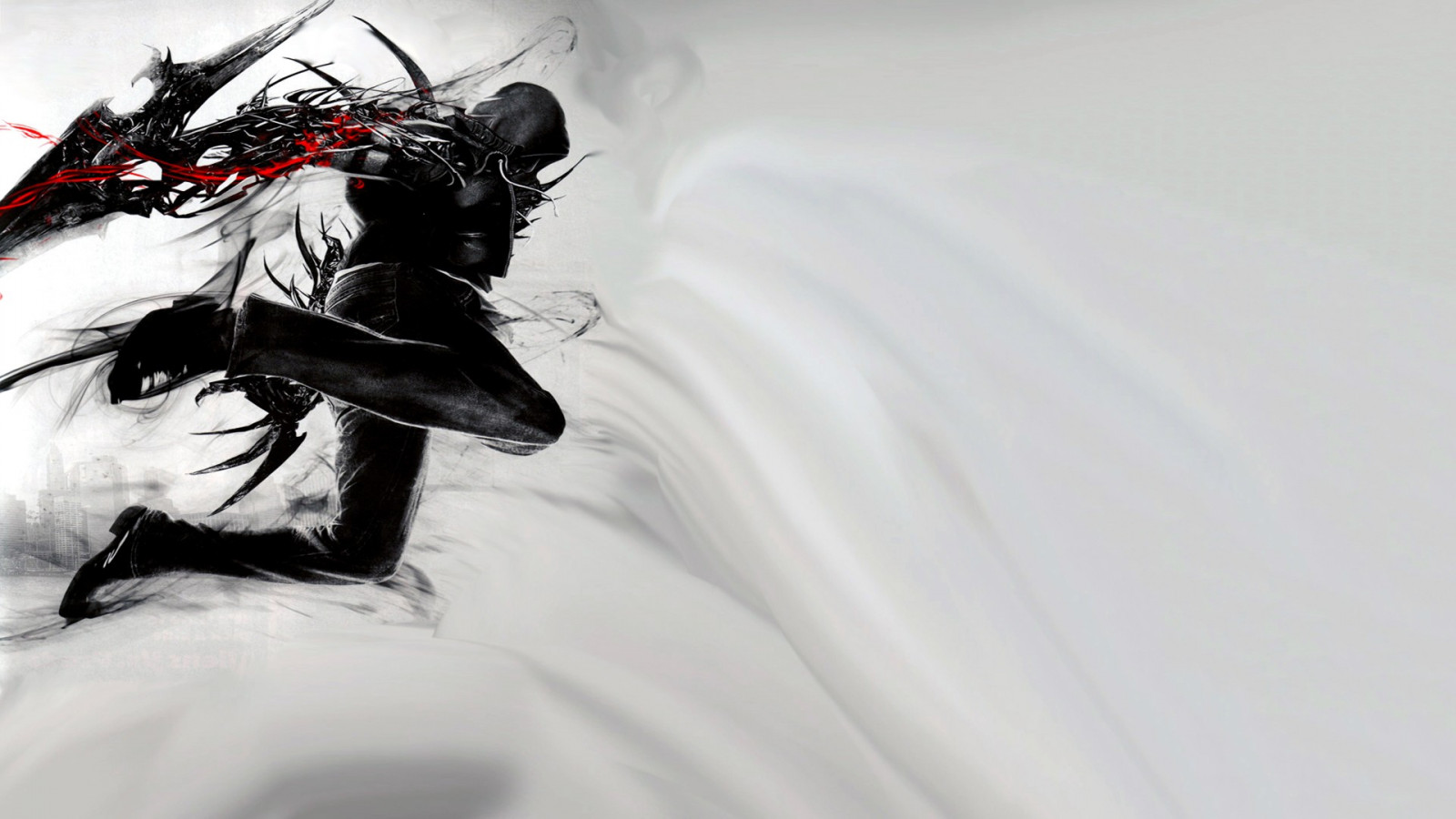 výkres, bílý, anime, sníh, zima, prototyp, Alex Mercer, skica