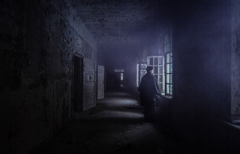 natt,forlatt,atmosfære,midnatt,urbex,lett