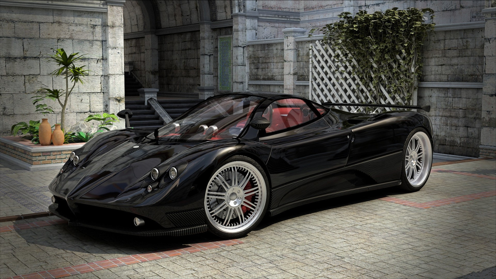 Wallpaper supercars, black cars, sports car, Pagani Zonda, supercar