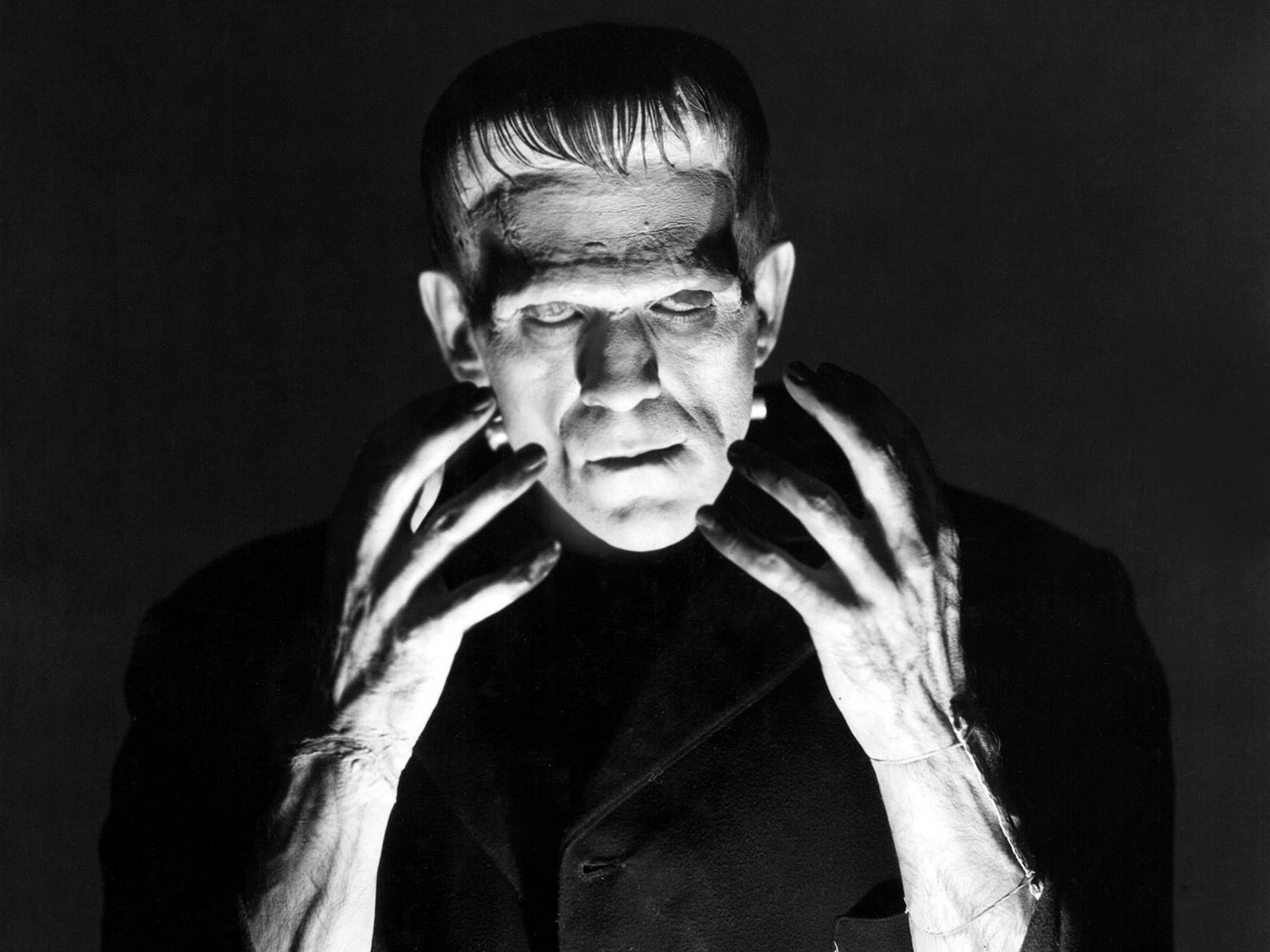 Černá, černobílý, portrét, fotografování, hudebník, kytarista, muž, fotografie, tma, Černý a bílý, monochromatické fotografování, Film noir, vousy, frankenstein, Henry frankenstein, colin clive