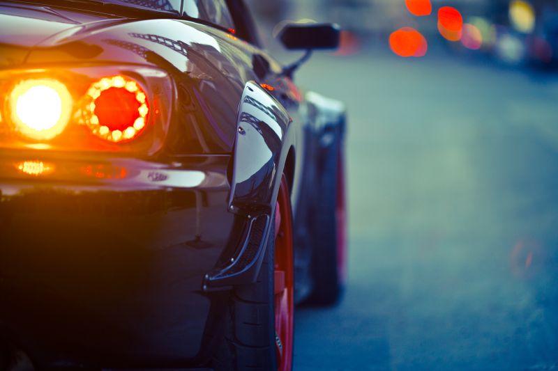 bil, motor køretøj, bildesign, blå, gul, lys