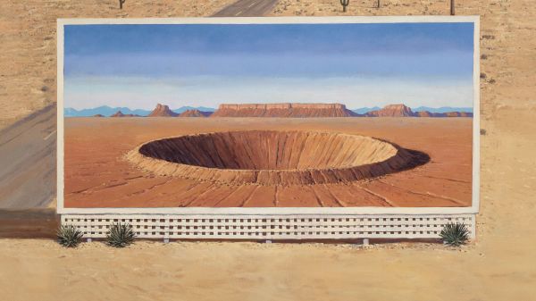 Asteroid City movie,poster,movies,Wes Anderson,digital art,desert