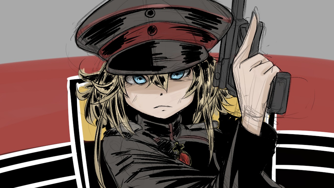 1365x768 px, militær, Tanya Degurechaff, Youjo Senki