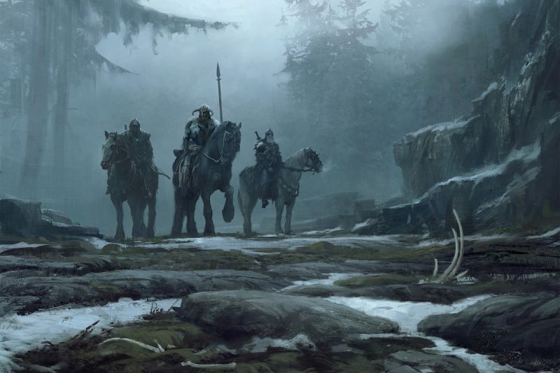 งานศิลปะ, ศิลปะจินตนาการ, ม้า, ธรรมชาติ, นักรบ