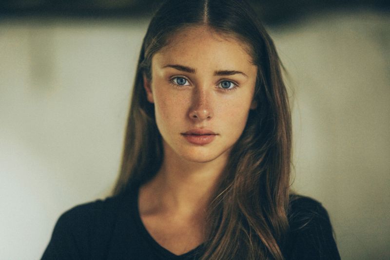 Gesicht, Frau, Modell-, Porträt, lange Haare, blaue Augen Gesicht, Frau, Modell-, Porträt, lange Haare, blaue Augen