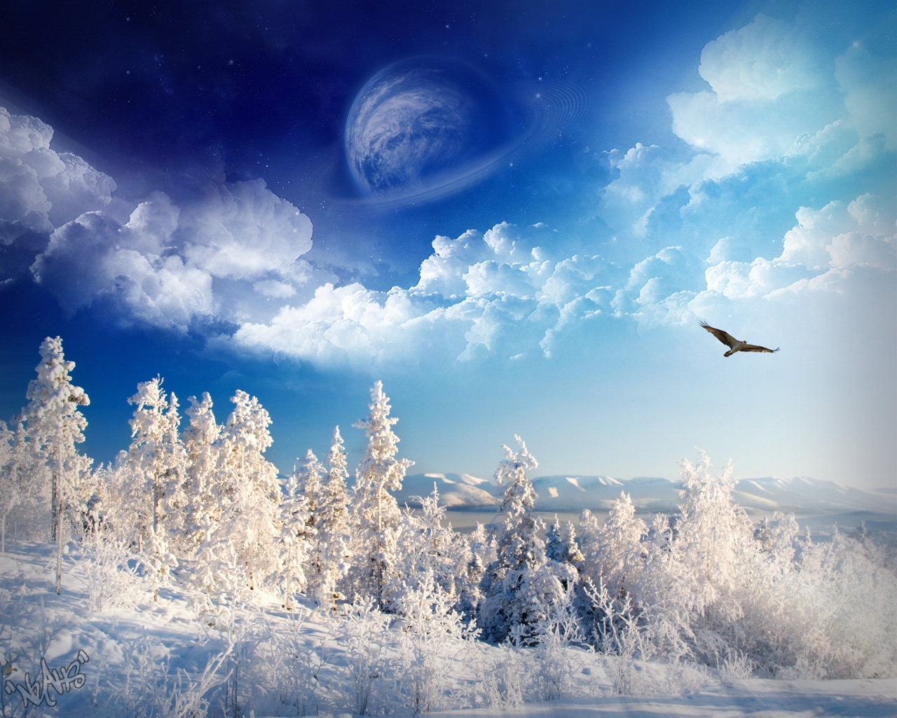 Wallpaper : sunlight, trees, landscape, mountains, space, sky, snow