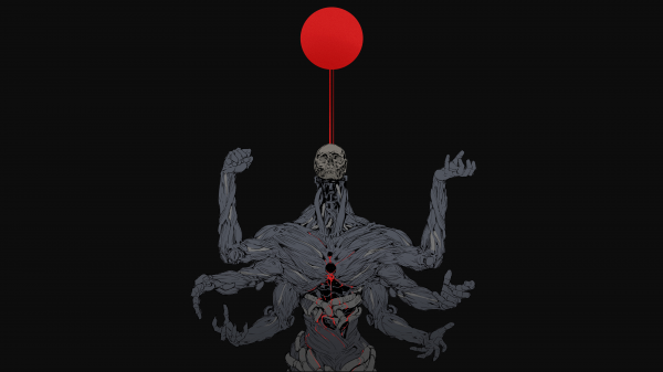 digital art,Ching Yeh,skull,bones