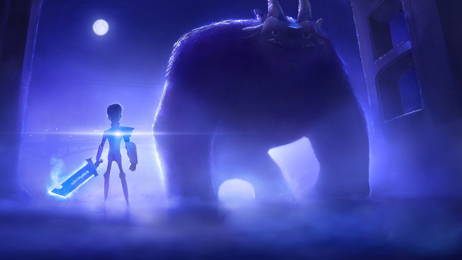 modrý, Pod vodou, televize, Trollhunters, světlo, představení, fáze, tma, Snímek obrazovky, počítač tapeta, Atmosféra Země, zvláštní efekty, múzických umění