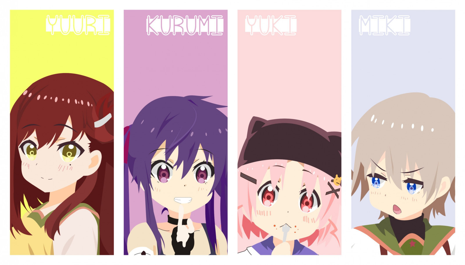 ilustrace, anime, anime dívky, kreslená pohádka, Gakkou Gurashi, značka, mangaka