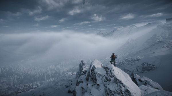 cloud,sky,mountain,snow,slope,ice cap