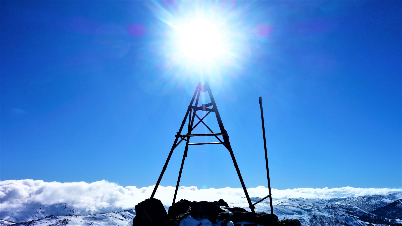 Wallpaper sunlight, sky, snow, wind, Australia, summit, mountain