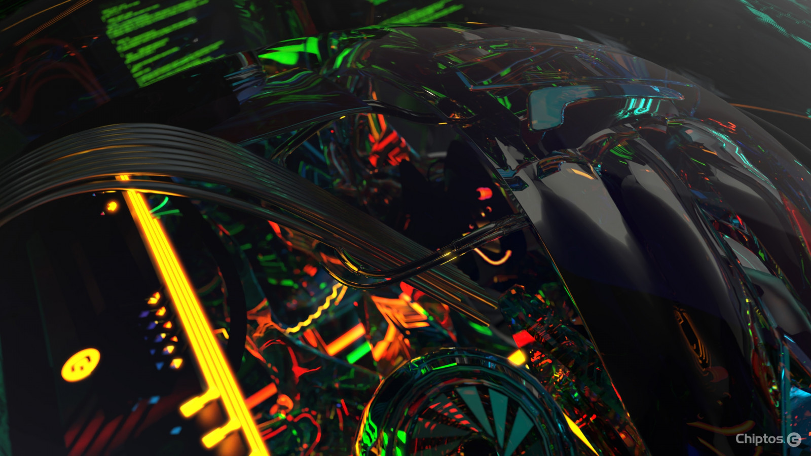 dator, Pc build, PC fall, PC-spel, glass design, avancerad, nft, robot, abstrakt