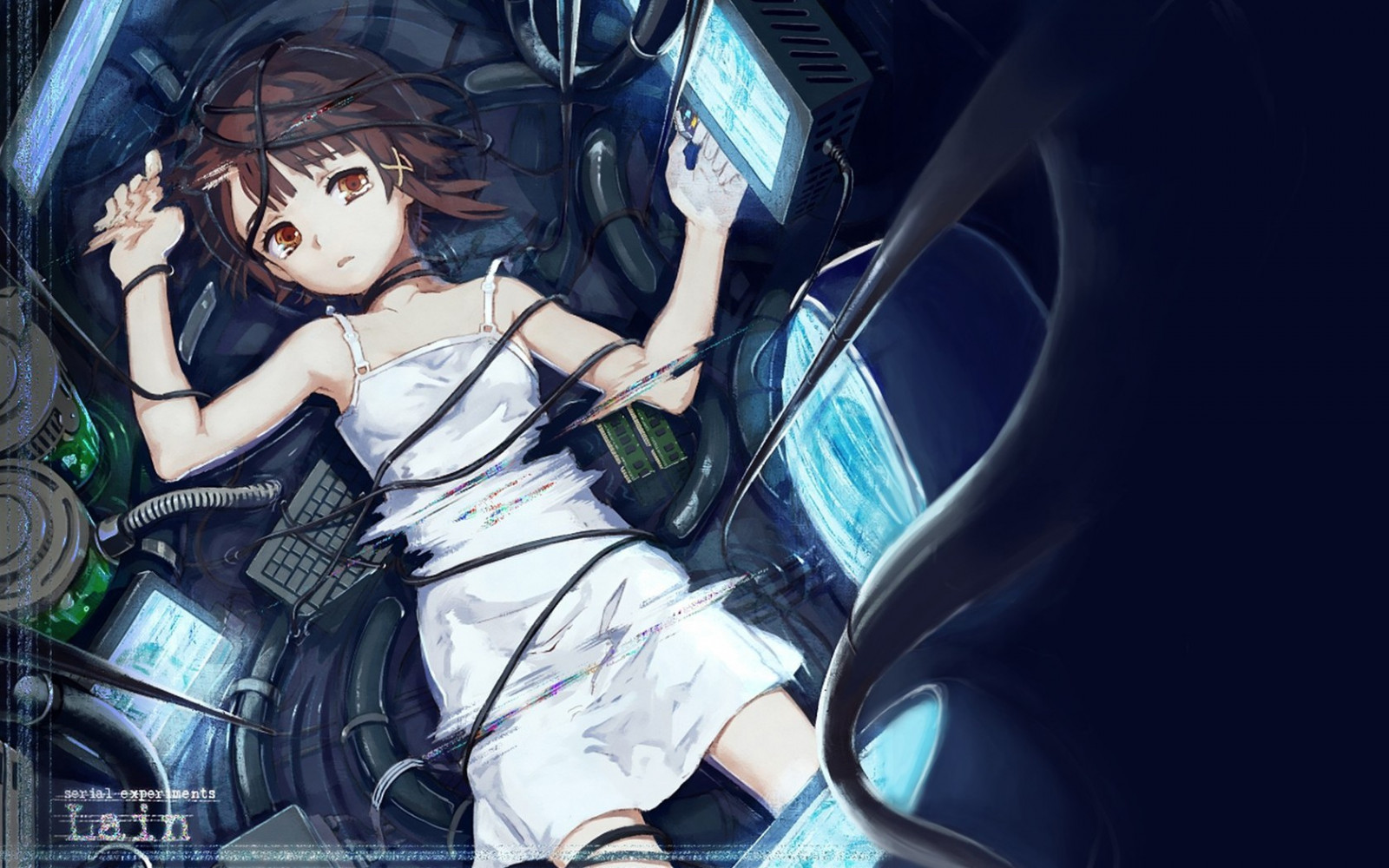 อะนิเมะ, การทดลองแบบอนุกรม Lain, Lain Iwakura, การ์ตูน, ภาพหน้าจอ, วอลล์เปเปอร์คอมพิวเตอร์, หนังสือการ์ตูน, นวนิยาย