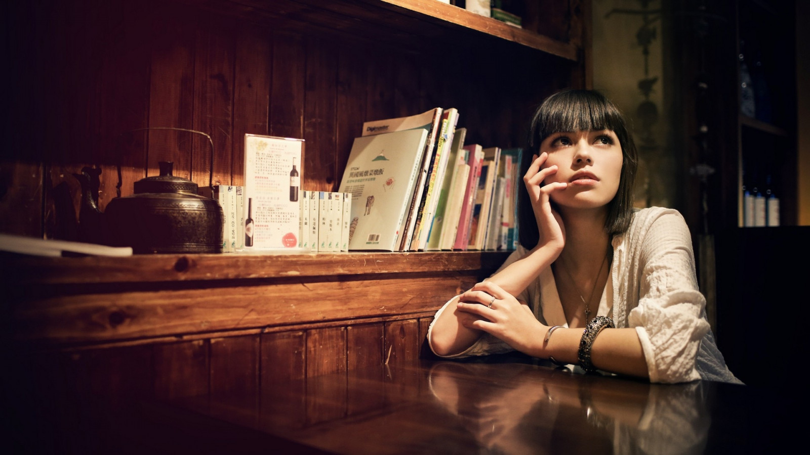 ansigt, portræt, brunette, fotografering, tabel, lys, pige, skønhed, fotografi, mørke