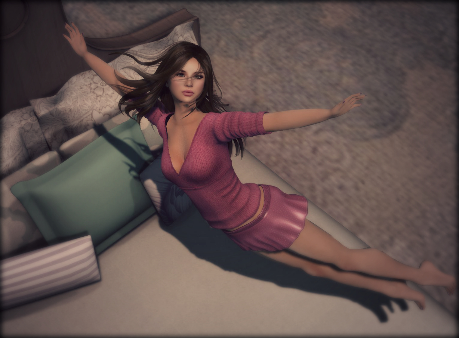 model, langt hår, fotografering, sort hår, pilot, Infiniti, pige, skønhed, dame, ben, andet liv, argrace, computer tapet, Photo shoot, brunt hår, pin up pige, rebelhope, cg artwork