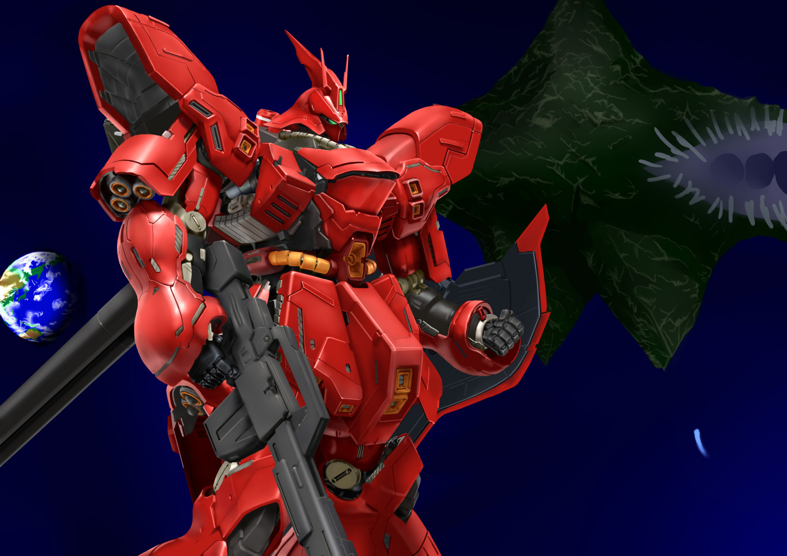 обои : аниме, Мехи, Мобильный костюм Контратака Gundam Char, Сазаби ...