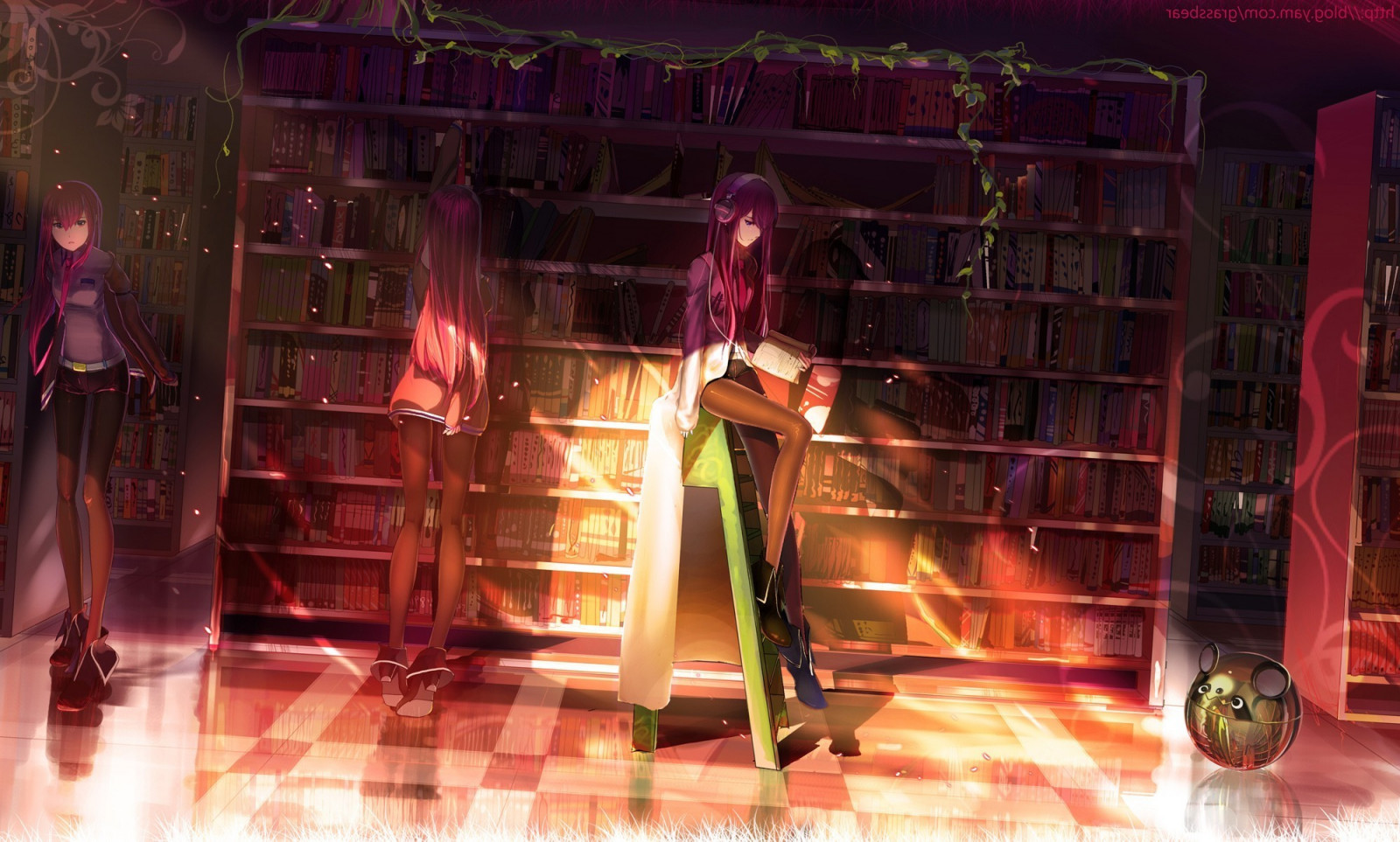 anime, anime girls, Makise Kurisu, Steins Porta, palcoscenico, immagine dello schermo, Teatro musicale, performance art, 2000x1204 px