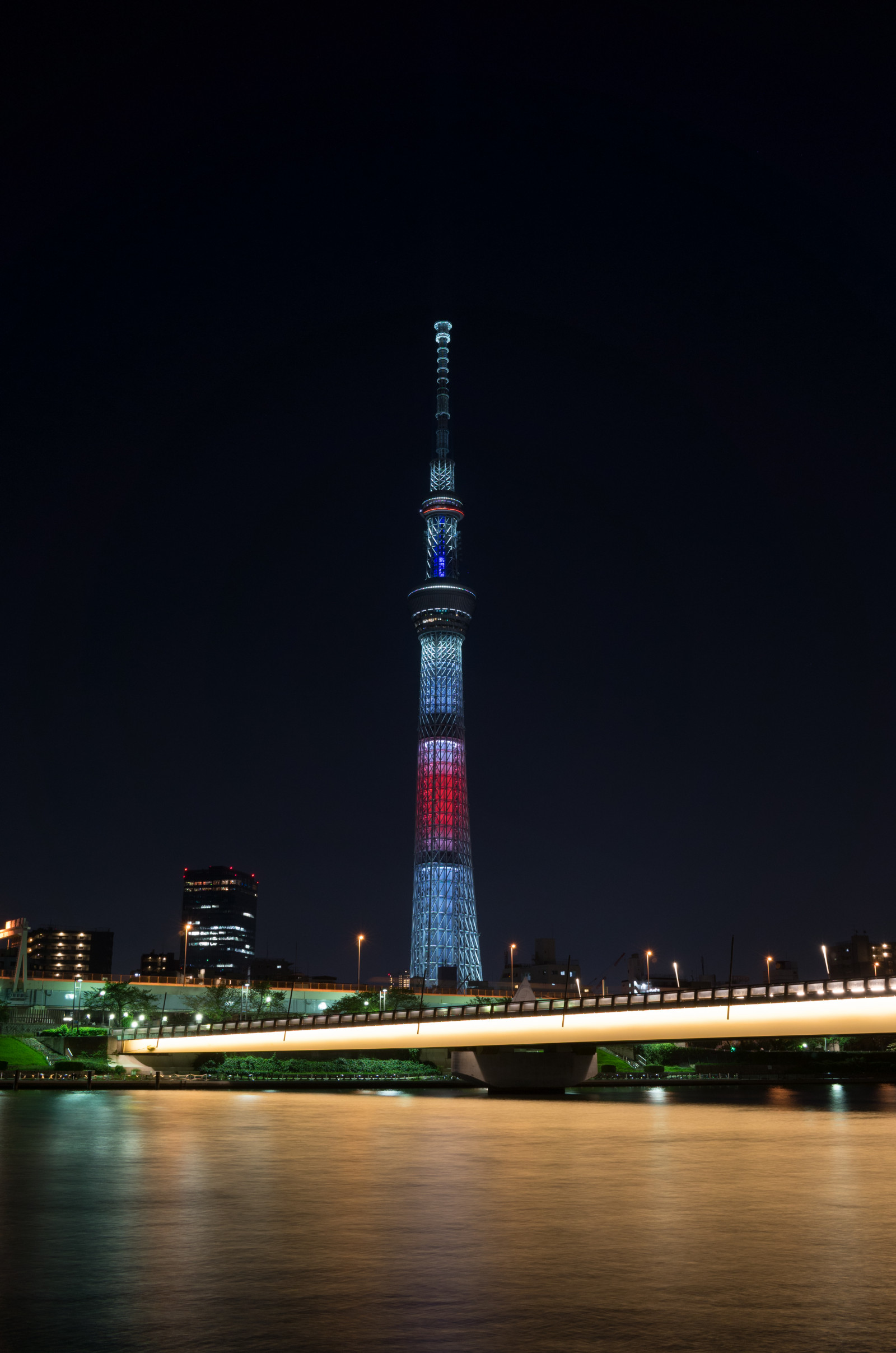 Japan, city, cityscape, night, architecture, reflection, skyline, skyscraper, evening, tower, dusk, Leica, metropolis, Tokyo, Jp, Skytree, light, cloud, cloudy, illuminated, illumination, CC, darkness, t, landmark, tokyoskytree, leicat, summicron, creativecommons, summicron235, 235, japansesnationalflag, olympic, atmosphere of earth, human settlement