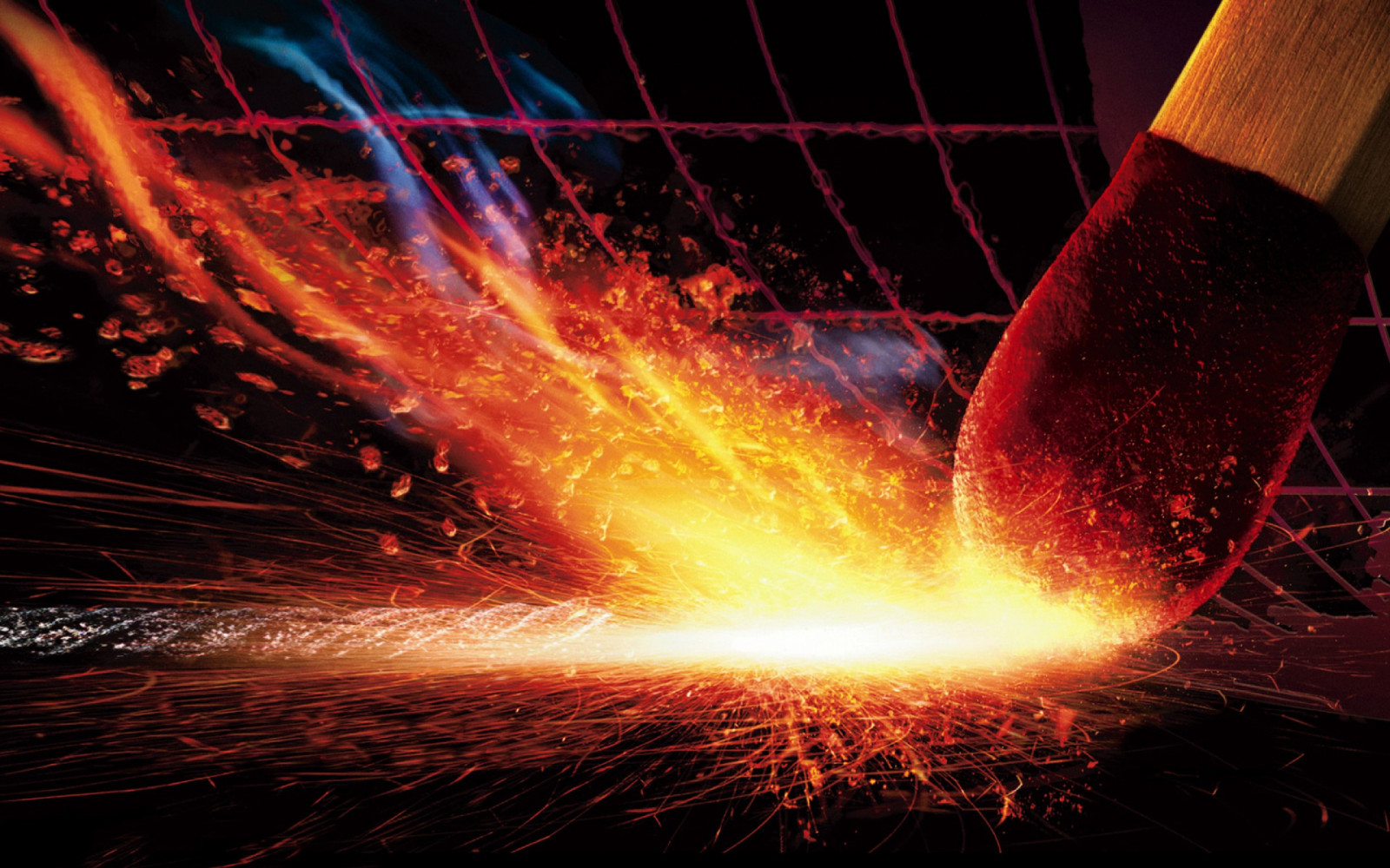 abstraktní, prostor, nebe, oheň, teplo, zápasy, plamen, tma, 2560x1600 px, počítač tapeta, zvláštní efekty, explosive material