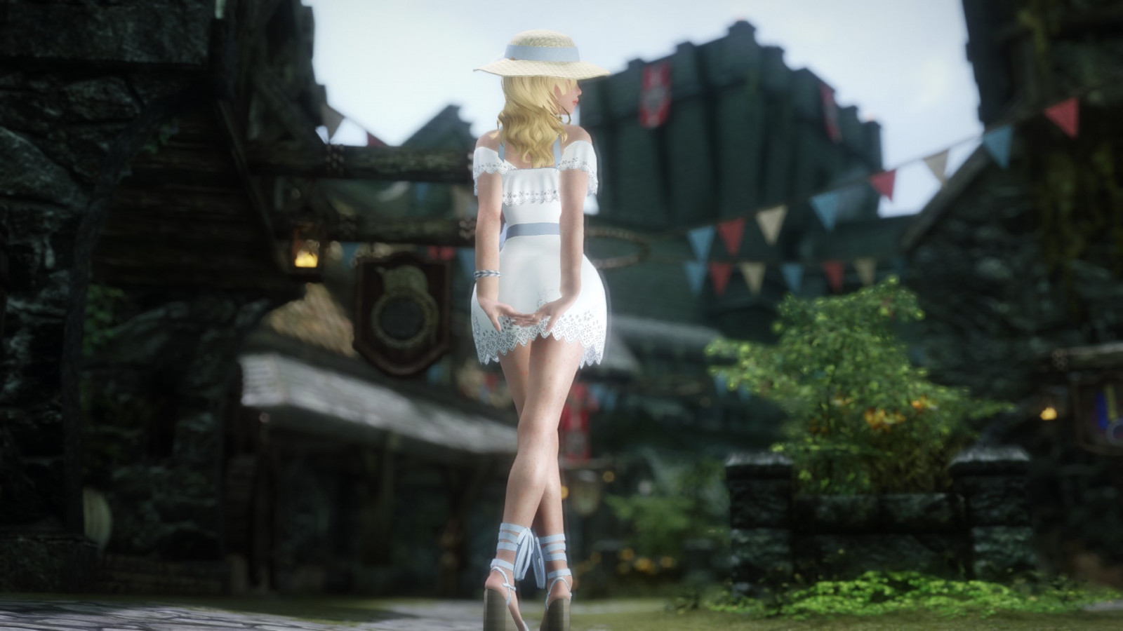robe, statue, printemps, tenue, capture d'écran, Skyrim