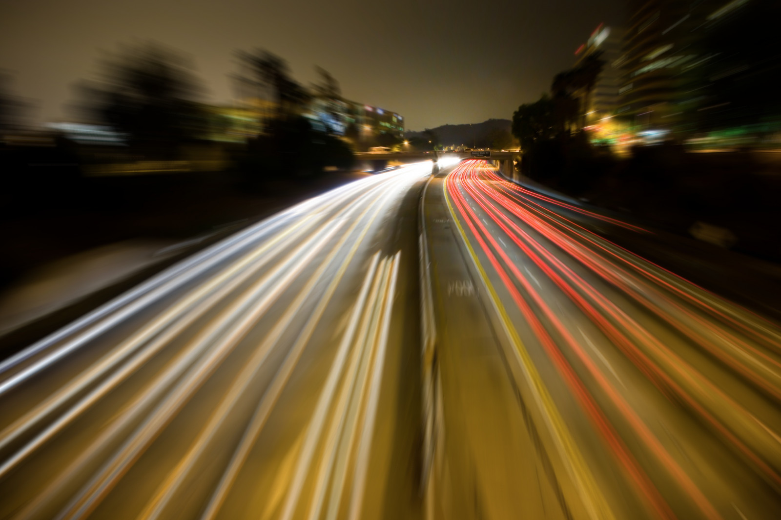 Wallpaper sunlight, night, road, evening, California, Headlights
