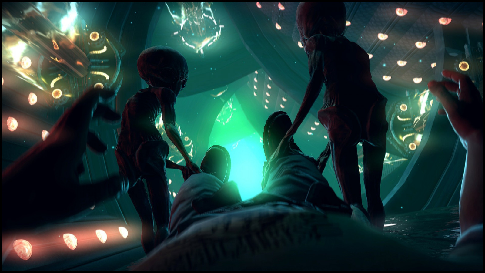 illustrazione, arte digitale, Fantasy art, opera d'arte, concept art, navicella spaziale, alieni, mezzanotte, palcoscenico, oscurità, immagine dello schermo, sfondo del computer, effetti speciali