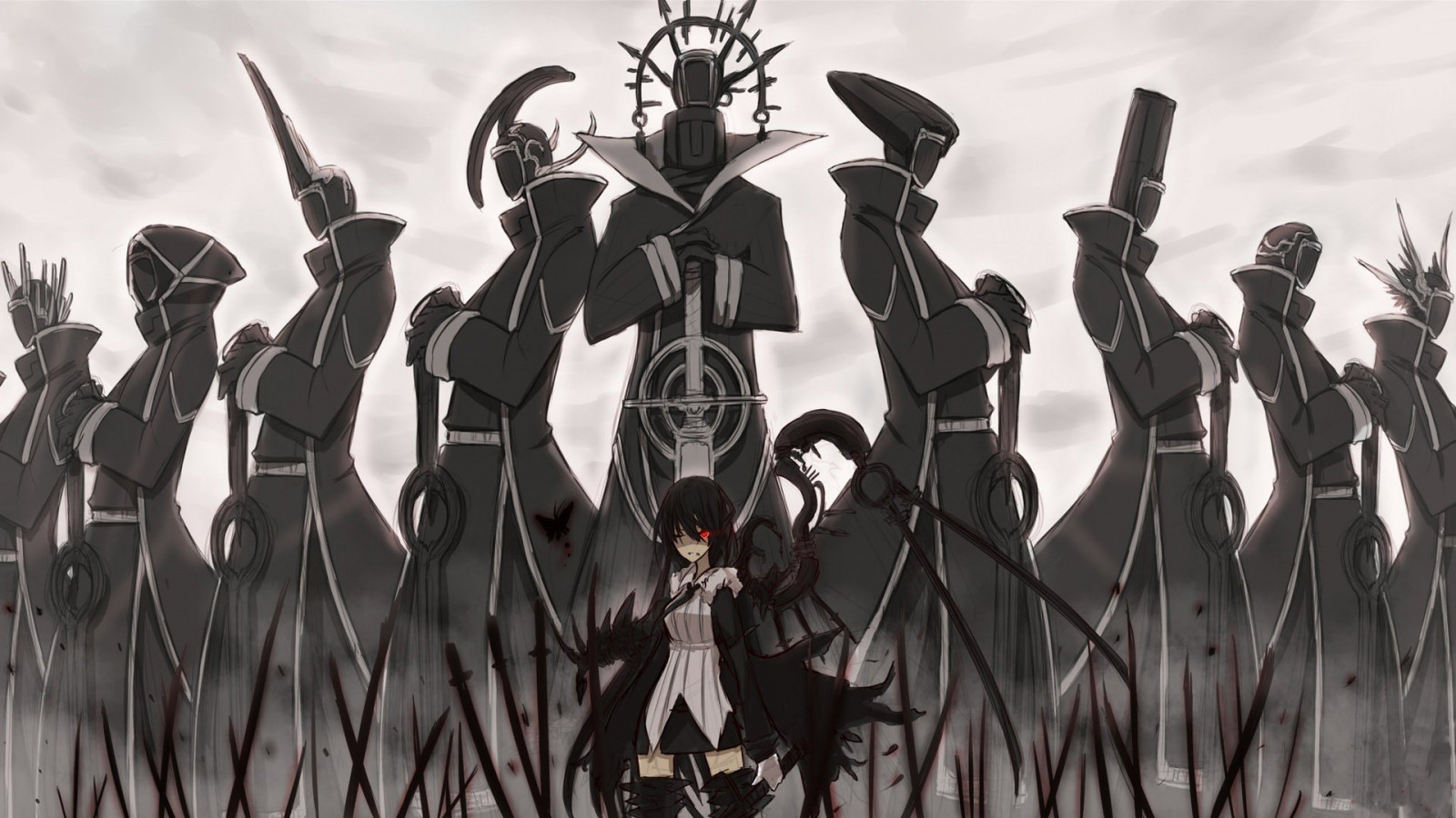 Wallpaper : 1920x1080 px, gadis anime, mata merah 1920x1080 - wallup