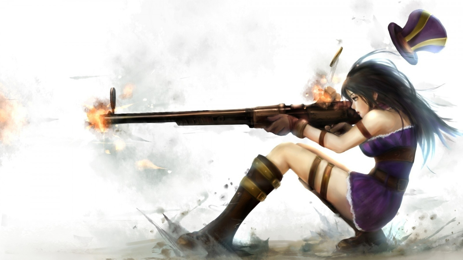 ปืน, League of Legends, อาวุธ, Caitlyn ลีกของตำนาน, แลนซ์, 1920x1080 px, วอลล์เปเปอร์คอมพิวเตอร์, ทหารรับจ้าง, นักรบหญิง, นักผจญภัย, cg artwork