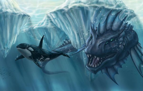 ocean,glaciers,whale,creature,mouth