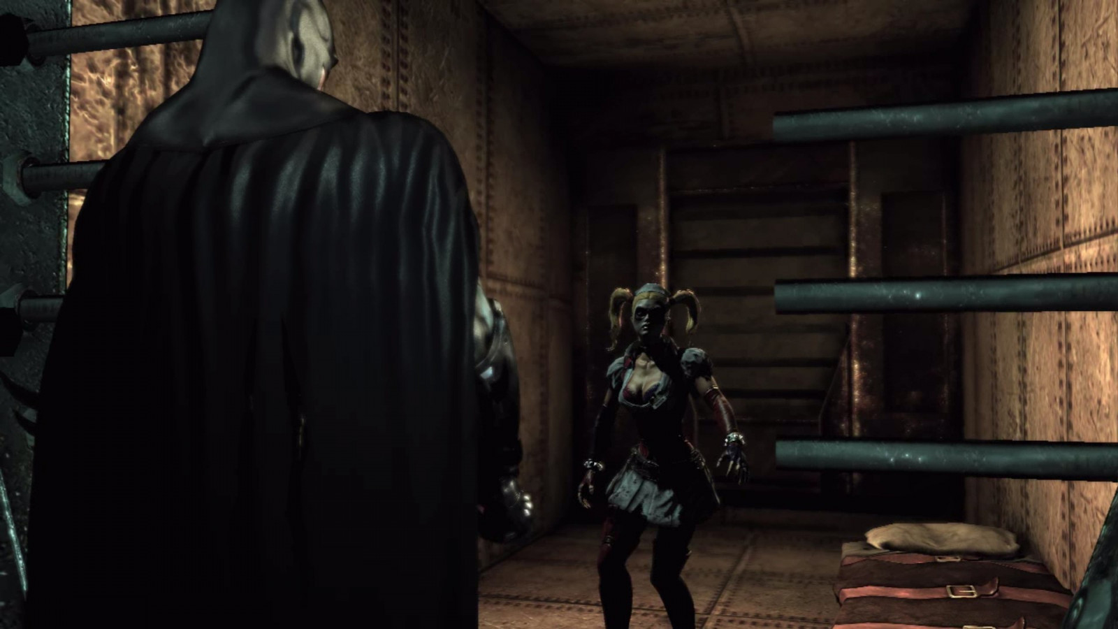 Bat-man, Harley Quinn, Batman Arkham Asylum, tma, Snímek obrazovky, 1920x1080 px