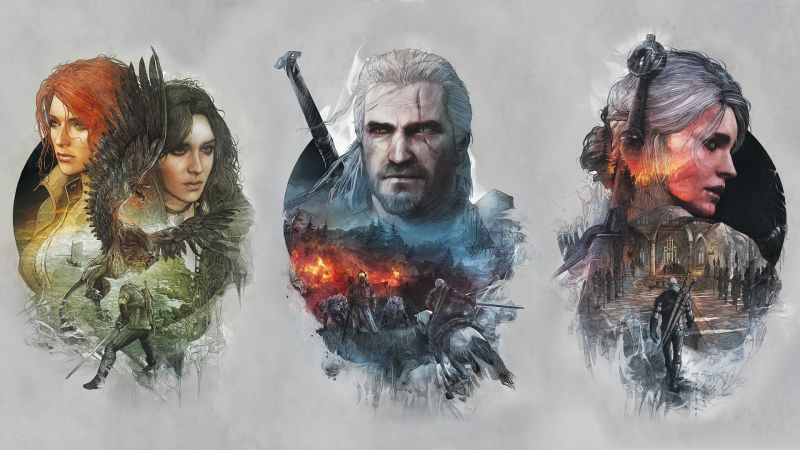 desenhando, ilustração, O Mago, A caça selvagem de Witcher 3, Geralt de Rivia, pintura desenhando, ilustração, O Mago, A caça selvagem de Witcher 3, Geralt de Rivia, pintura