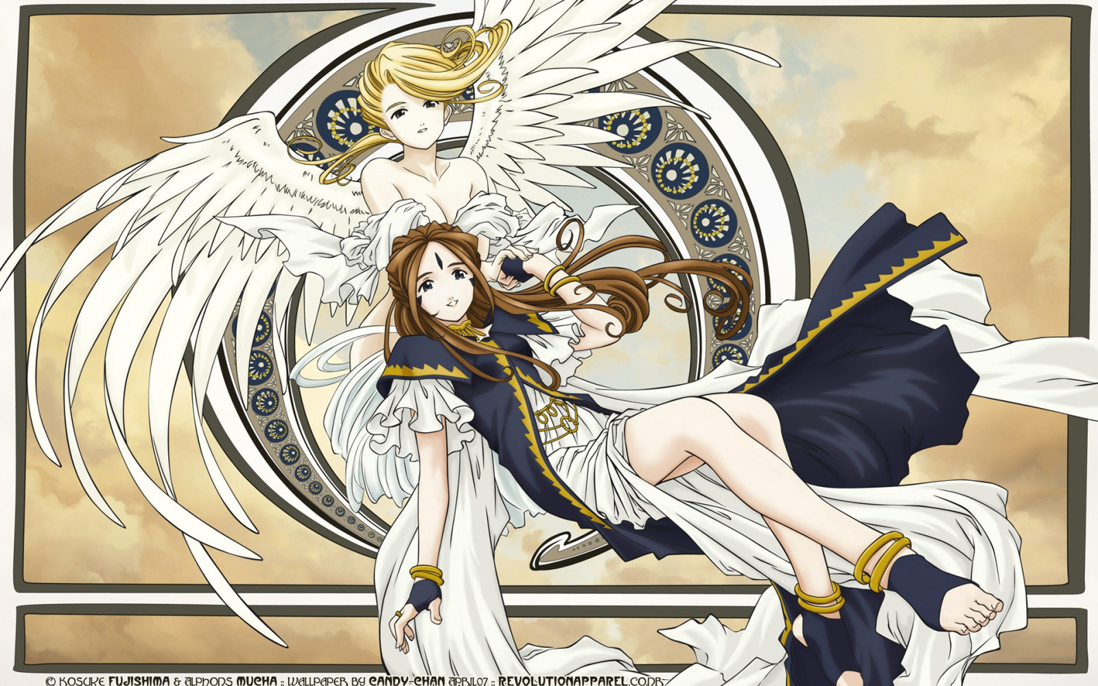 Wallpaper : illustration, anime girls, cartoon, mythology, Ah My ...