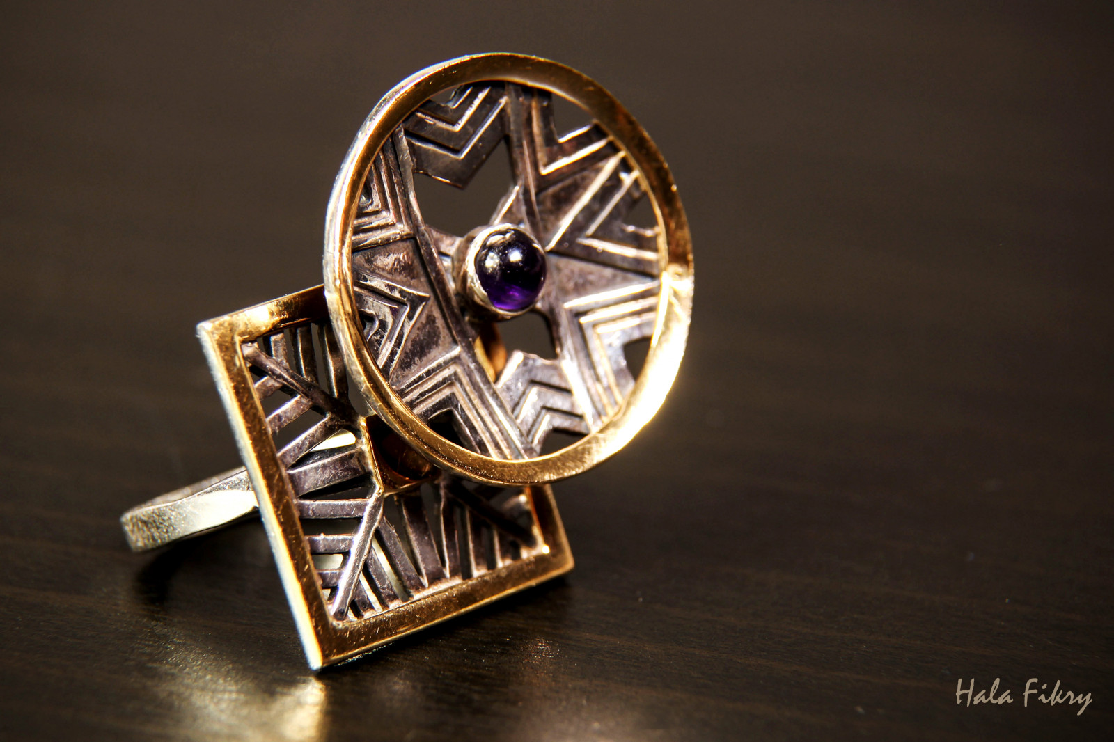 architektura, hodinky, nachový, makro, kov, náměstí, kruh, zlato, prsten, šperky, makro fotografie, Azza, Fahmy, Tvar