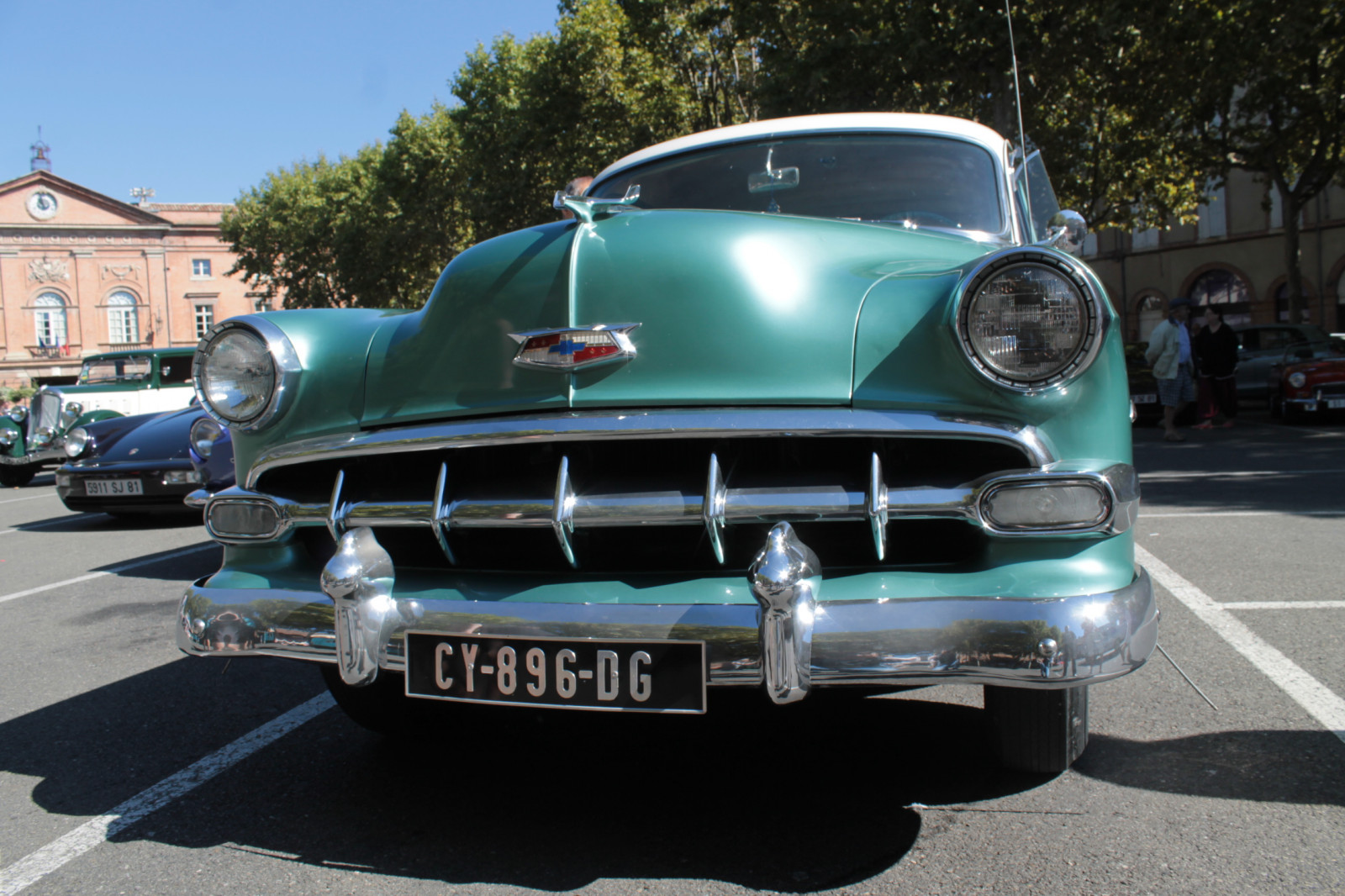 gammel, bil, Frankrig, 2015, Vintage bil, klassisk bil, Chevrolet, voiture, retro, auto, automobil, klassisk, amerikansk, vehicule, ancienne, expo, bildesign, automotive exterior, motor køretøj, antikke bil, gitter, midten størrelse bil, udstilling, Belair, fuld størrelse bil, Rassemblement, transporter, Americaine, chevrolet 210, Gaillac, avag