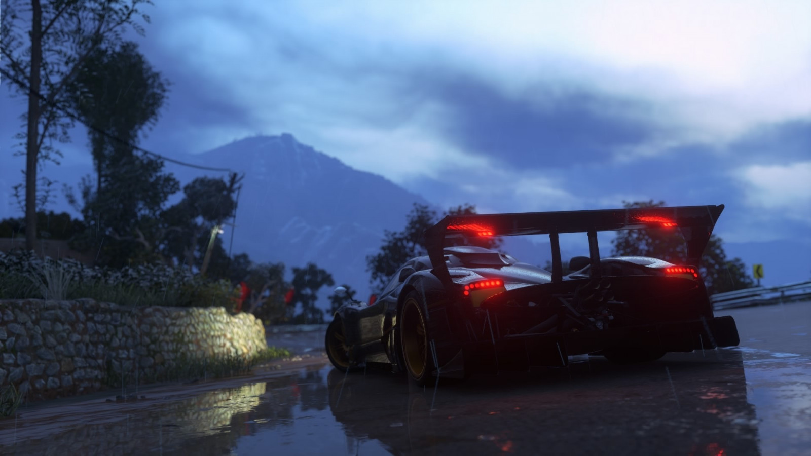 videohry, auto, sníh, vozidlo, večer, ráno, Driveclub, Pagani, řidičský, Pagani Zonda R, počasí, Snímek obrazovky, 1920x1080 px