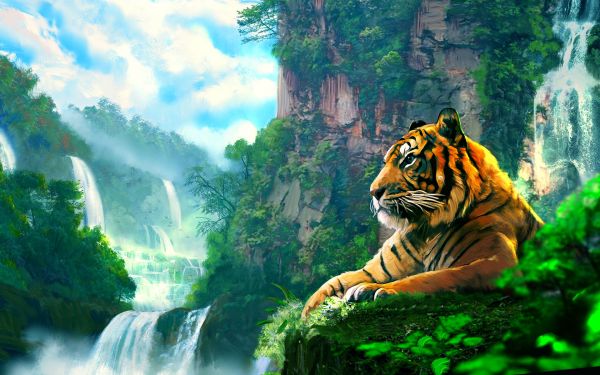 1920x1200 px,cat,cats,Asian,fantasy,jungle
